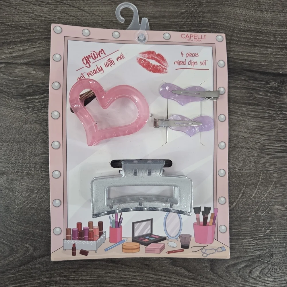 Capelli of New York Womens Hair Clip Set NEW